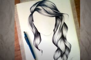 How to draw Realistic Hair Girl