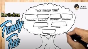 How to draw a family tree with names