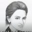 How to draw a female face with Pencil