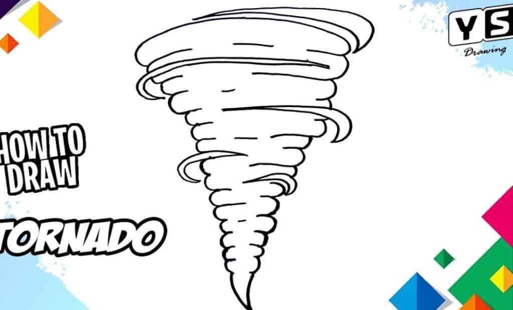 How to Draw A Tornado Step by Step