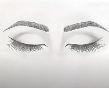 Closed Eyes Drawing with Pencil for Beginners