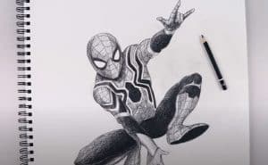How To Draw Black Spiderman