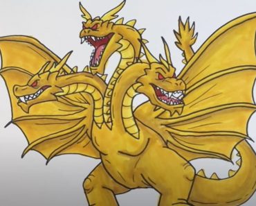 How To Draw King Ghidorah Step by Step