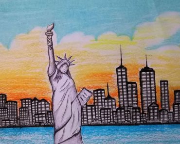 How To Draw New York || Scenery of new york Drawing