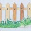 How to Draw A Fence Step by Step