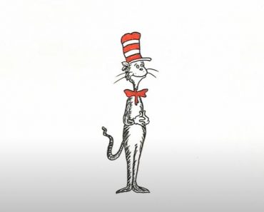 How to Draw Cat In The Hat Step by Step