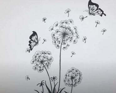 How to Draw Dandelion Flower