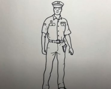 How to Draw Police Officer Step by Step