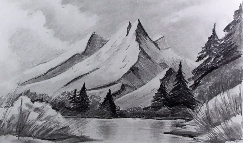 How to Draw a Realistic Mountains