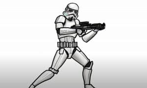 How to Draw a STORMTROOPER from STAR WARS