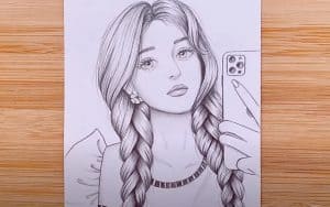 How to draw A girl with Double Braided Hairstyle