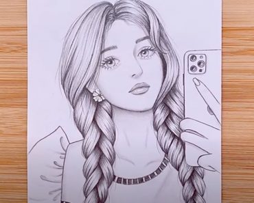 How to draw A girl with Double Braided Hairstyle