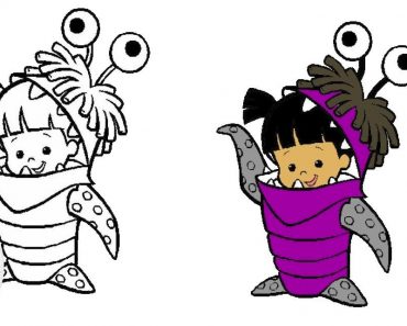Boo Monsters inc Drawing Step by Step