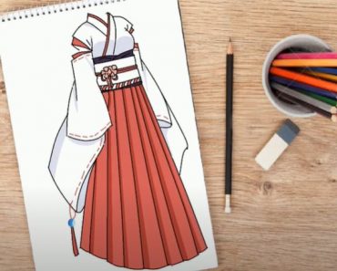 How To Draw A Kimono Step by Step