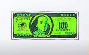how to draw a dollar bill