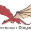 How To Draw A Flying Dragon Step by Step