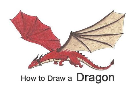 How to draw a dragon with a pencil step-by-step drawing tutorial