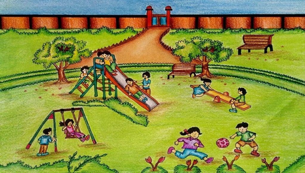 How To Draw A Playground