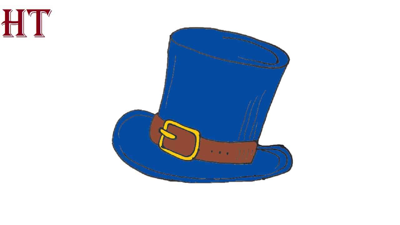 How To Draw A Top Hat Step by Step