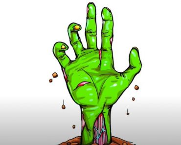 How To Draw A Zombie Hand Step by Step