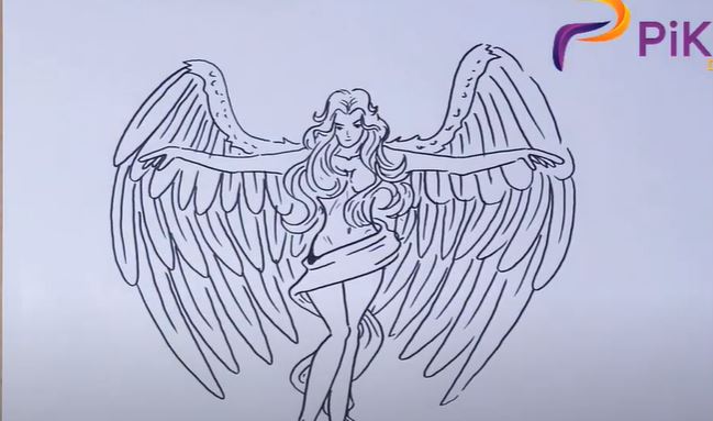 How To Draw An Angel Cross Step by Step