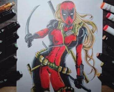How To Draw Female Deadpool Step by Step
