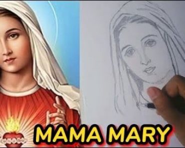 How To Draw Mary Step by Step || Virgin Mary