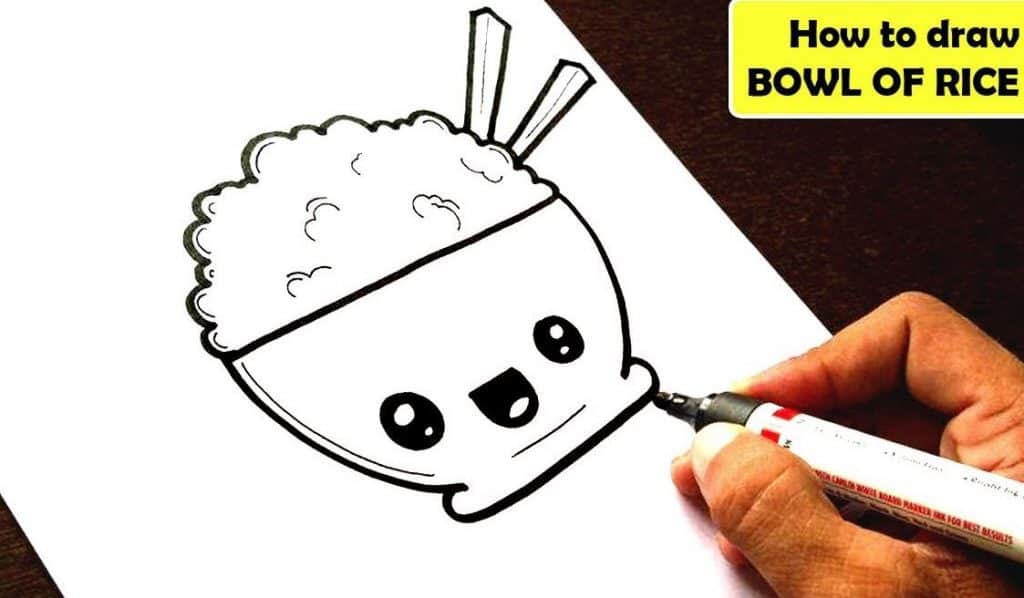 How To Draw Rice Bowl