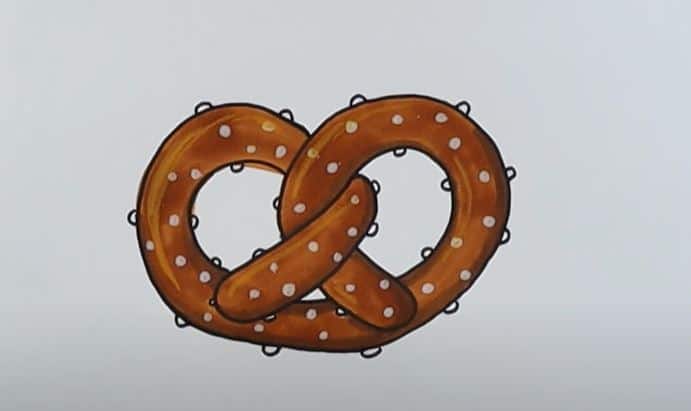 How to Draw A Pretzel Step by Step