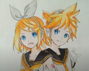 How to Draw Anime Girl || Rin and Len Drawing