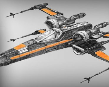 How to draw an x-wing fighter step by step