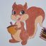 How To Draw A Cartoon Squirrel Step by Step