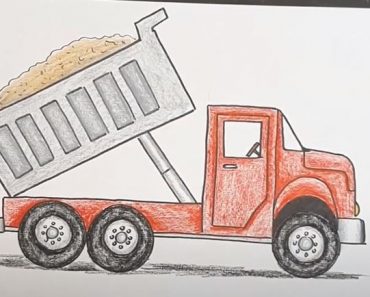 How To Draw A Dump Truck Step by Step