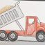 How To Draw A Dump Truck Step by Step