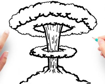 How To Draw A Nuke Step by Step || Nuclear Blast