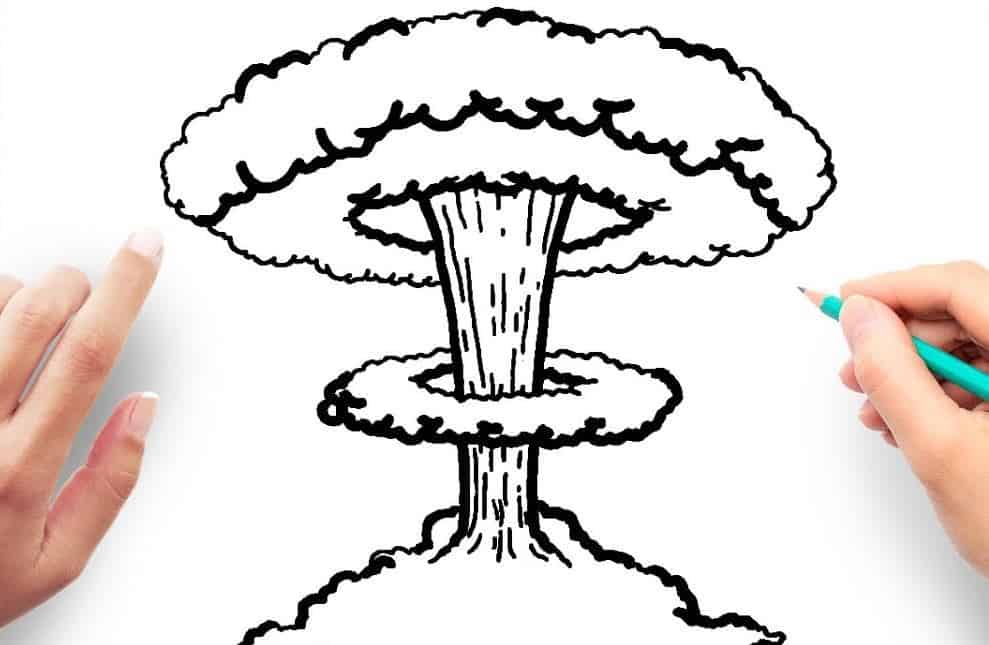 How To Draw A Nuke Step by Step Nuclear Blast