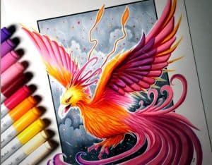 How To Draw A Phoenix Bird