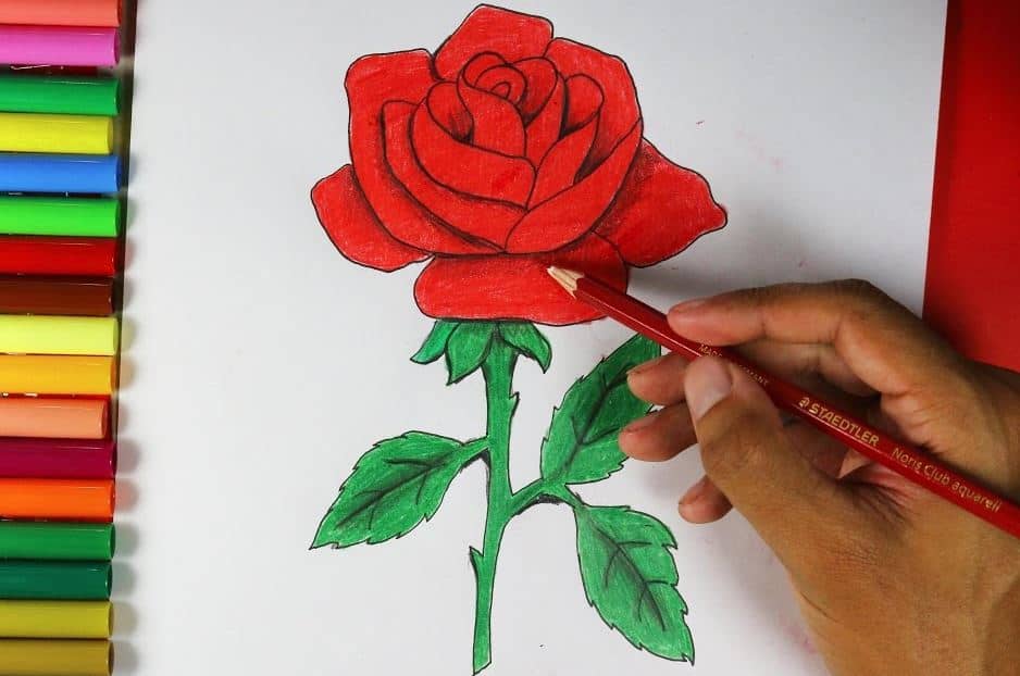 How to Draw a Simple, Quick Rose - Really Cute Drawing Tutorial-saigonsouth.com.vn