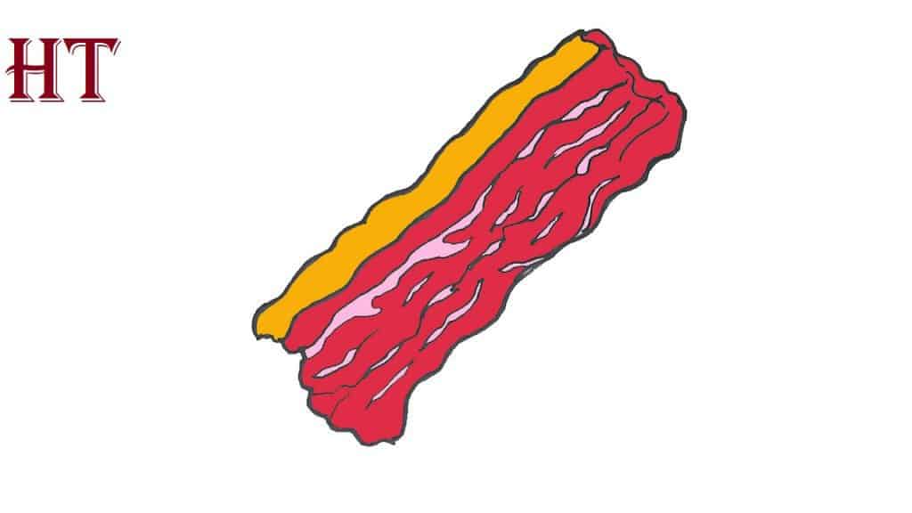 How To Draw Bacon Step by Step