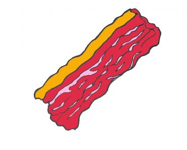 How To Draw Bacon Step by Step