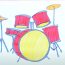 How To Draw Drums Step by Step