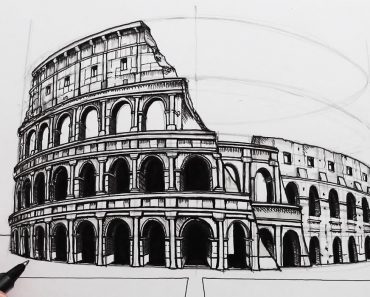 How To Draw The Colosseum Step by Step
