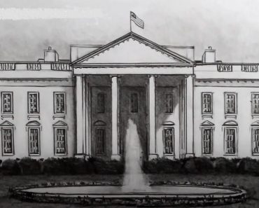 How To Draw The White House Step by Step