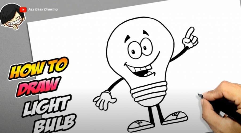 How to Draw A Cartoon Light Bulb