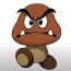 How to Draw A Goomba From Super Mario