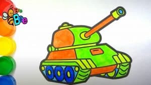 How to Draw A cartoon Tank 