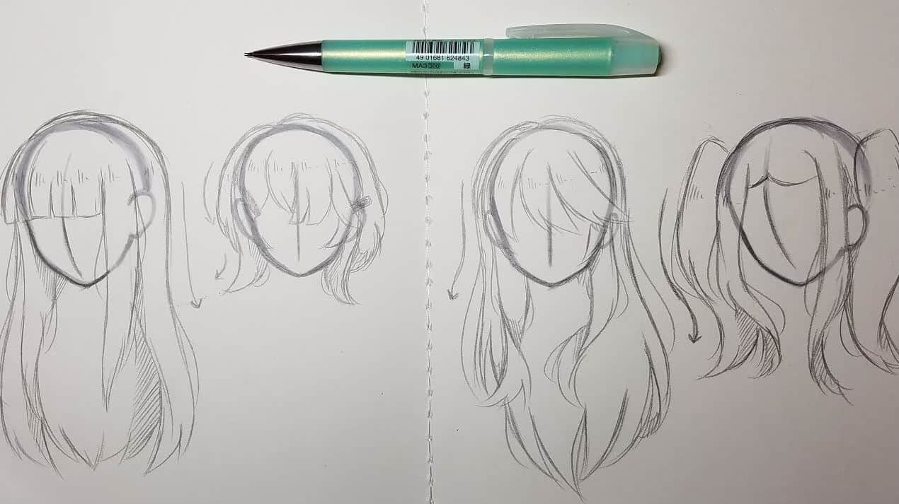 How to Draw Bangs Step By Step