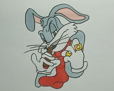 How to Draw Gangster Bugs Bunny Step by Step