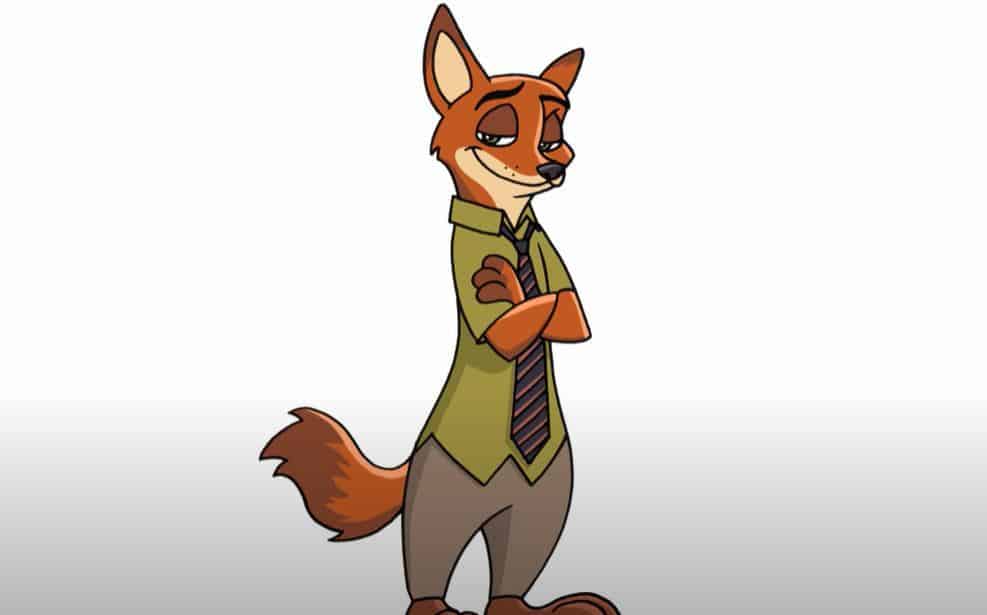 How to Draw Nick Wilde from Zootopia (Full Body)