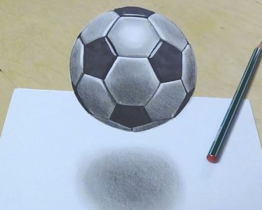 Soccer Football Drawing Step by Step – 3D drawing tutorial